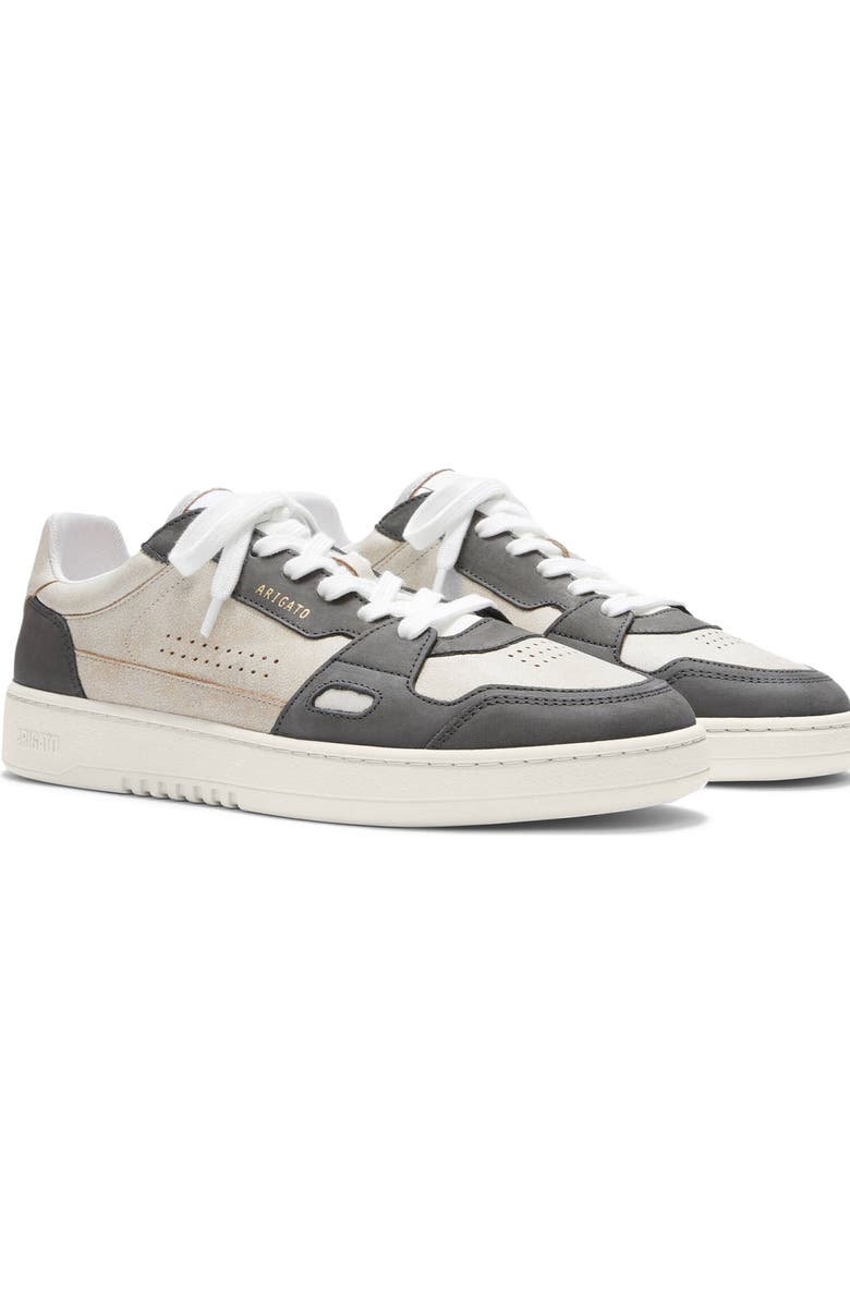 Axel Arigato Dice Lo Cracked Leather Sneaker, Alternate, color, Beige/Dark Grey