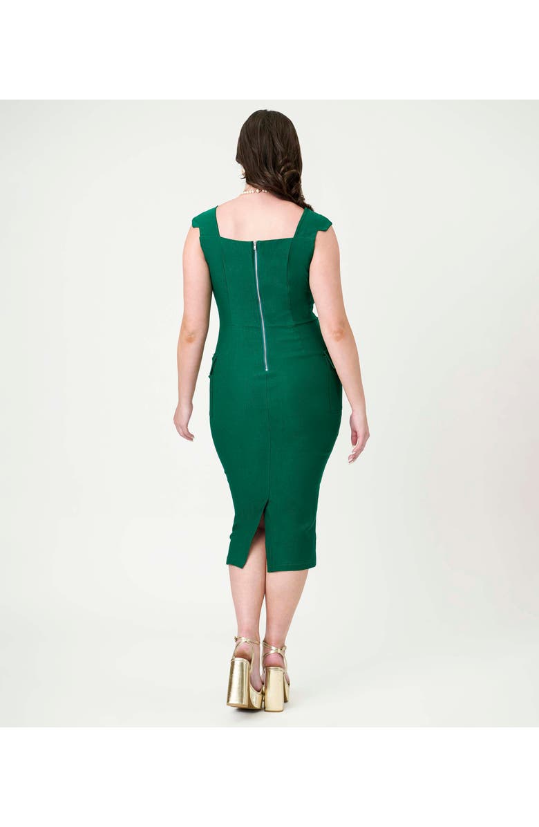 Unique Vintage Sensation Wiggle Dress, Alternate, color, Emerald