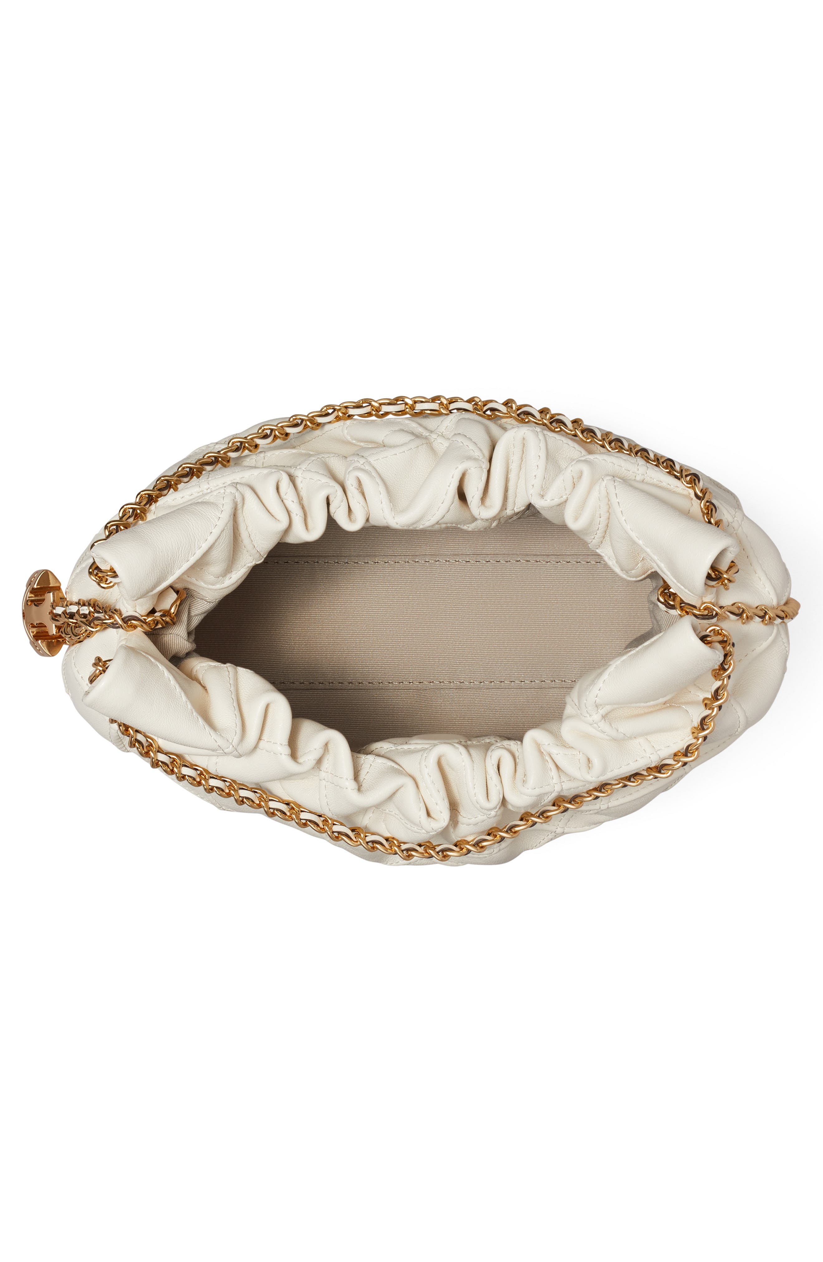Mini Fleming Quilted Leather Hobo Bag, Alternate, color, LIGHT CREAM