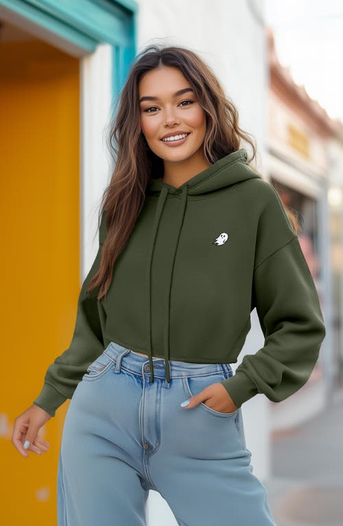 Dalix Womens Ghost Cropped Hoodie