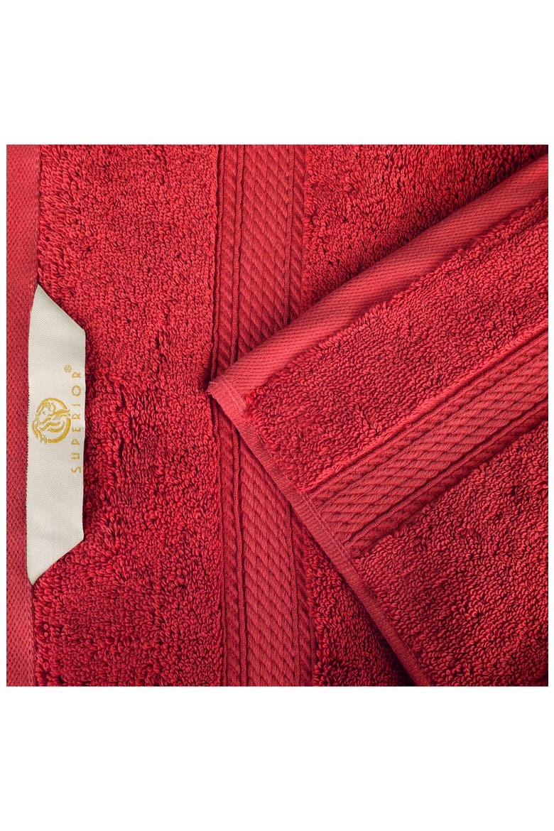 Egyptian Cotton 9-Piece Towel Set, Alternate, color, RED