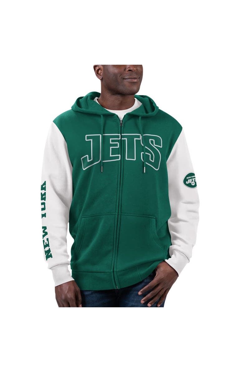 G-III SPORTS BY CARL BANKS Men's G-III Sports by Carl Banks Green/White New York Jets T-Shirt & Full-Zip Hoodie Combo Set, Alternate, color, 
