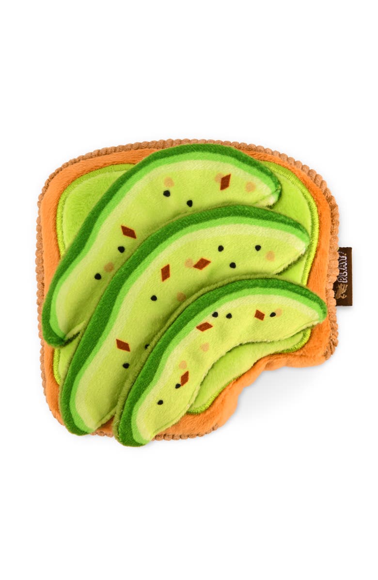 P.L.A.Y. Barking Brunch Avodoggo Toast Plush Dog Toy, Alternate, color, Multicolored