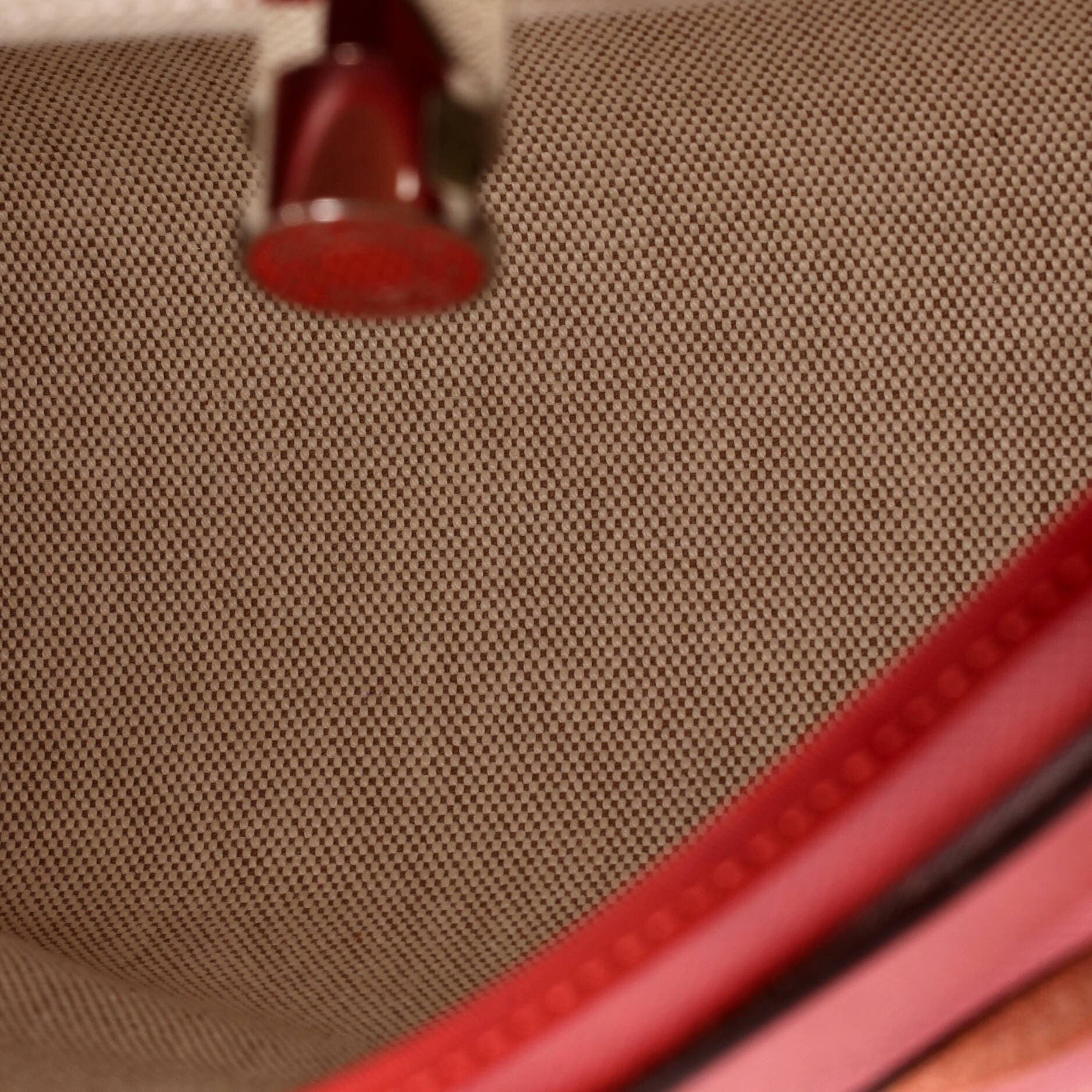 Pre-Owned Hermes Herbag Zip Berline Vache Canvas and Leather 31, Alternate, color, Rouge Piment