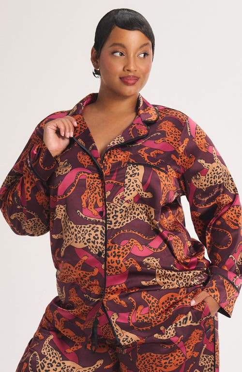 Savage X Fenty Ever After Satin Sleep Shirt In Brown