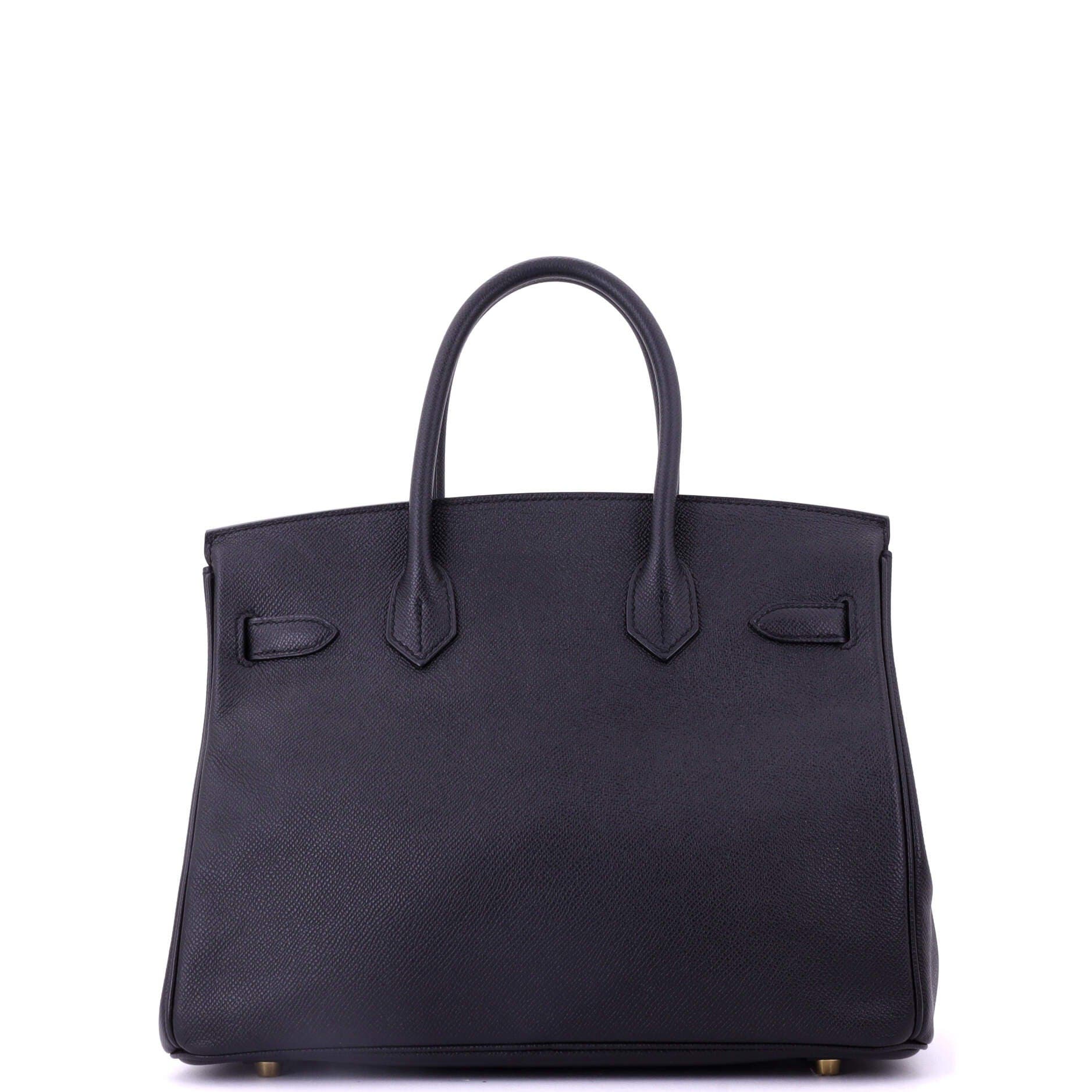 Pre-Owned Hermes Birkin Handbag Black Epsom with Gold Hardware 30, Alternate, color, 