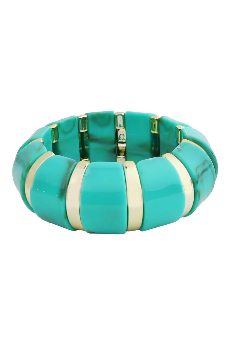 Resin Domed Stretch Bracelet, Main, color, TURQUOISE