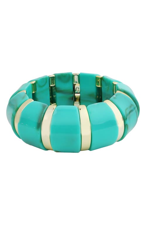 Panacea Resin Domed Stretch Bracelet In Green