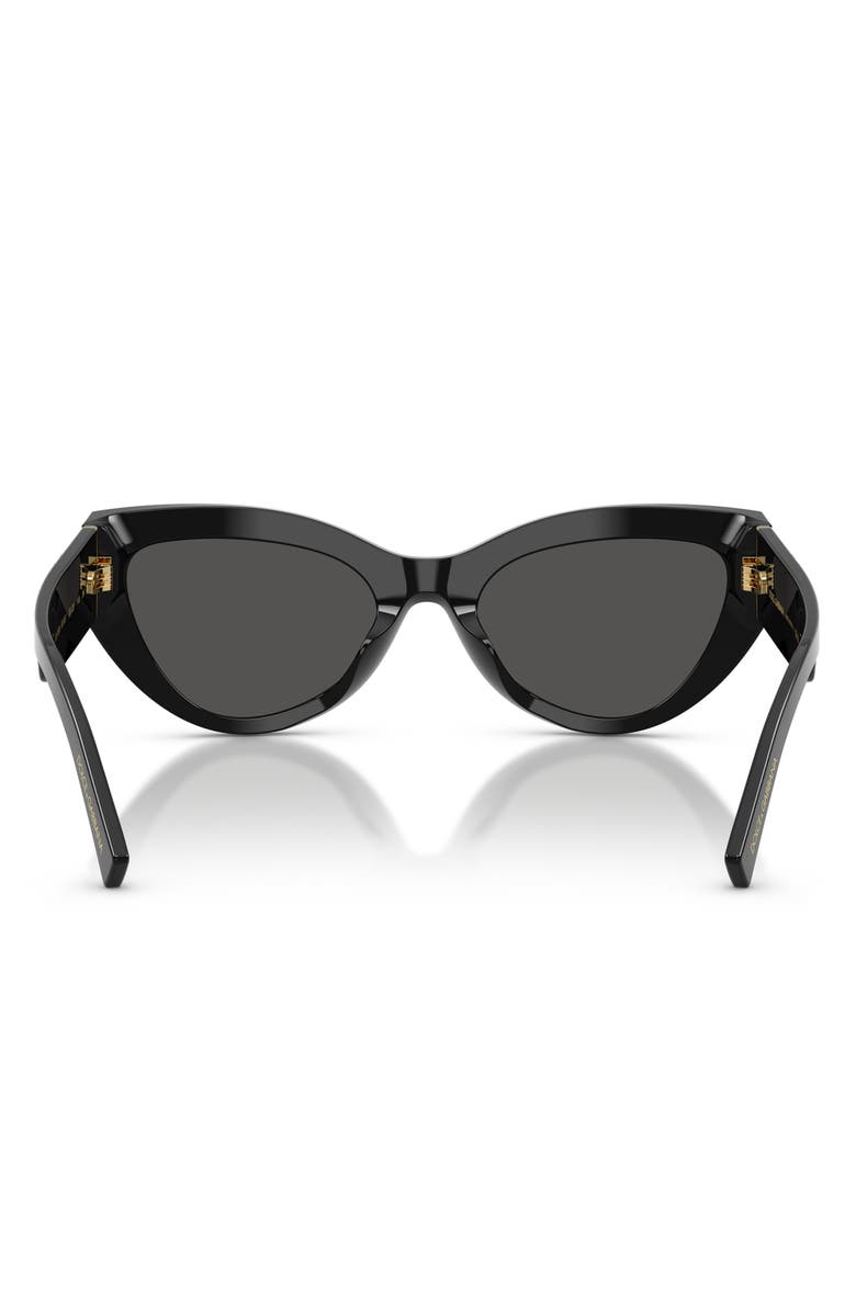 Dolce&Gabbana 55mm Cat Eye Sunglasses, Alternate, color, Black / Dark Grey