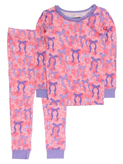 Girls SoftSnooze Ruffle Long Sleeve Pajama Set