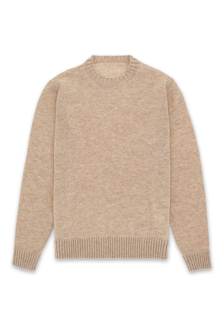 Merino Wool Crewneck Sweater, Main, color, Ecru