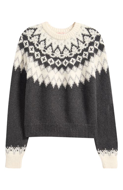 Marine Layer Fiorella Fair Isle Sweater In Gray
