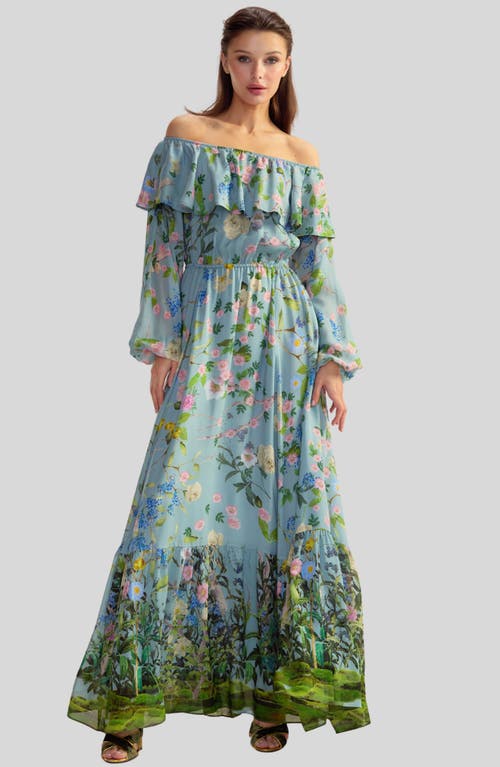 Cynthia Rowley Silk Dress In Blue Floral