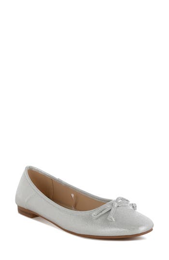 Rag & Co Women's Agshin Metallic Ballet Flats In Silver In Silver