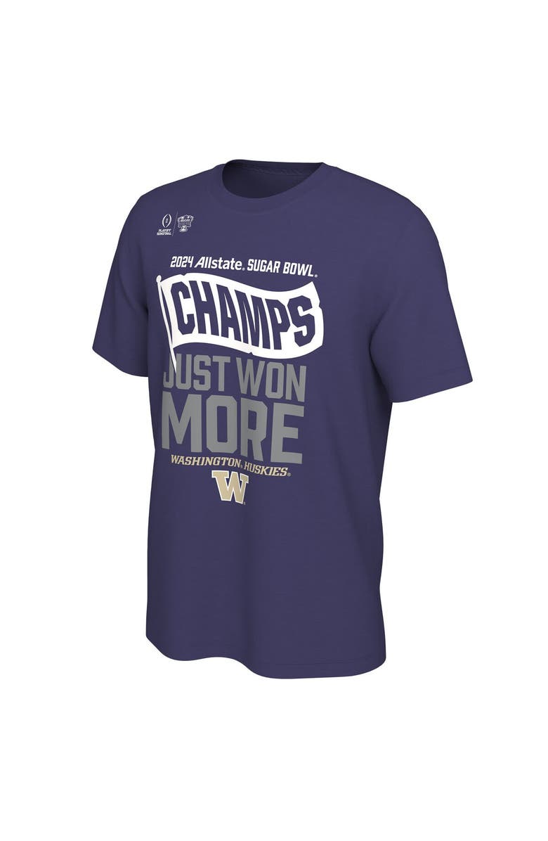 Nike Men's  Purple Washington Huskies College Football Playoff 2024 Sugar Bowl Champions Locker Room T-Shirt, Alternate, color, 