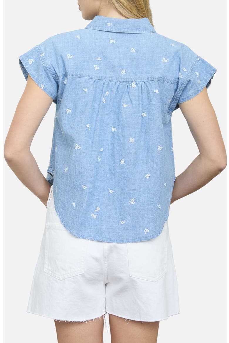 Floral Chambray Button-Up Shirt, Alternate, color, CHAMBRAY