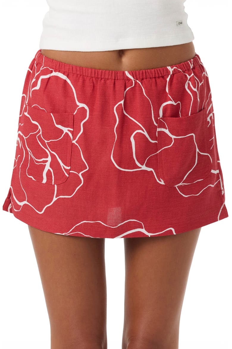 Townes Floral Skort, Main, color, LIFEGUARD RED