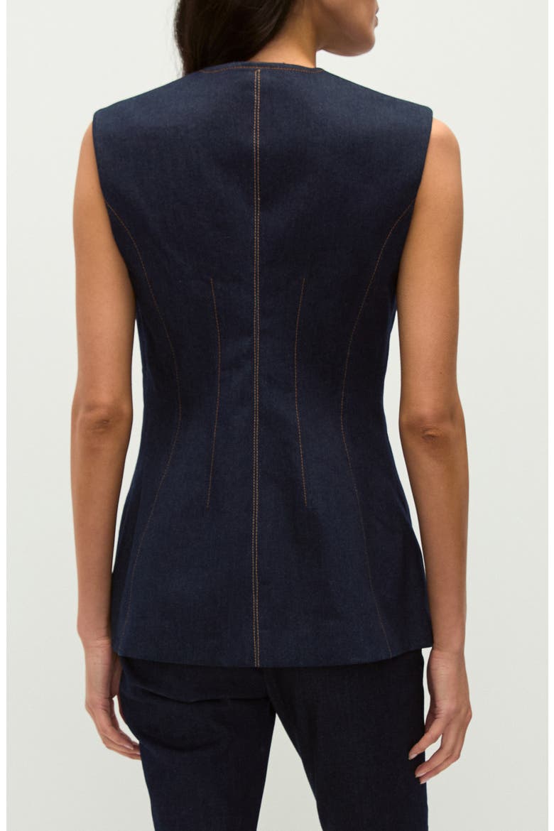 Jessup Denim Vest, Alternate, color, DARK OXFORD