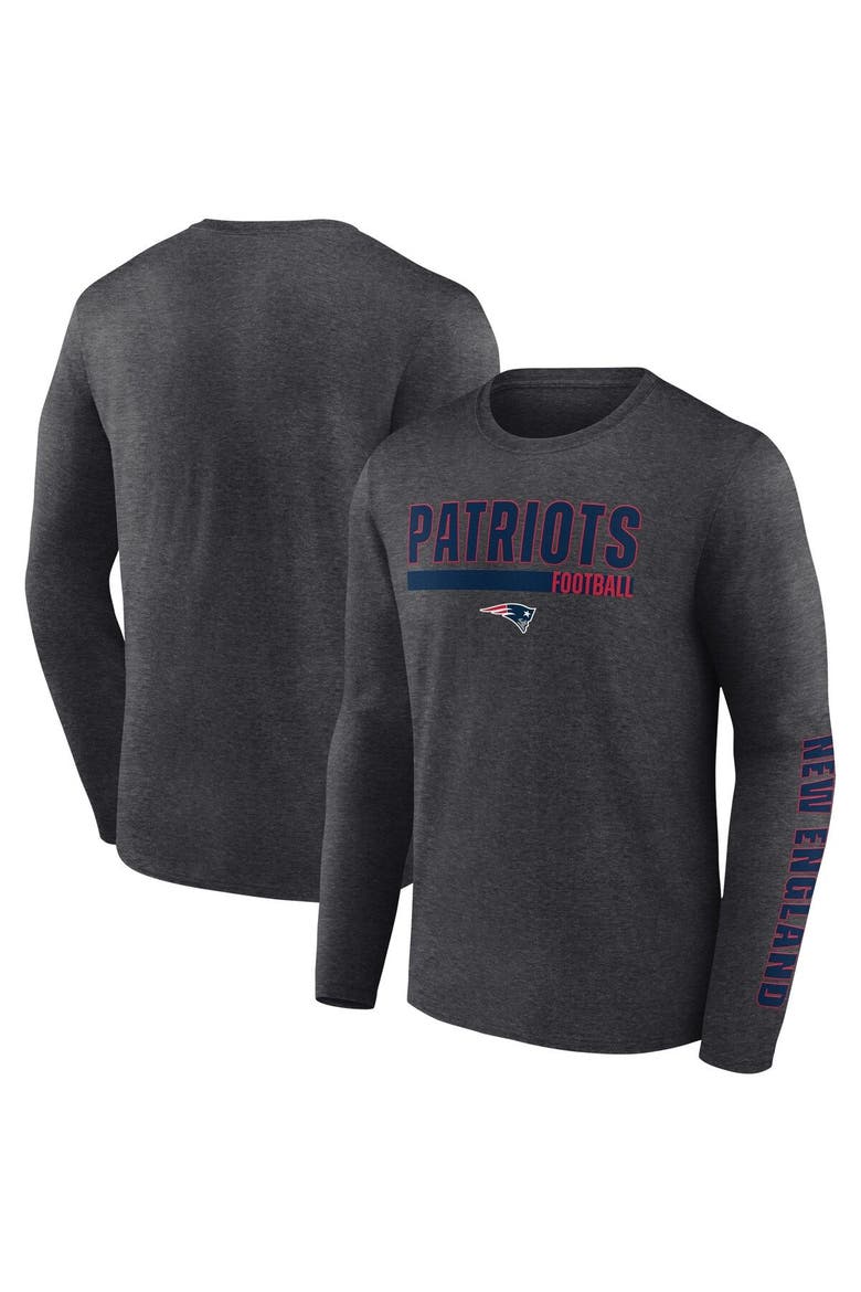 Men's Fanatics Branded Charcoal New England Patriots Long Sleeve T-Shirt, Main, color, Charcoal