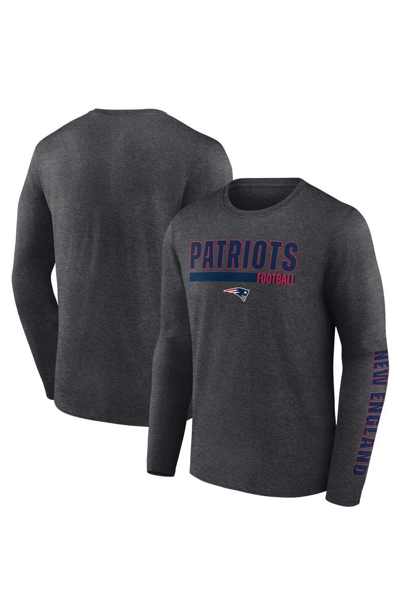 FANATICS Men's Fanatics Branded Charcoal New England Patriots Long Sleeve T-Shirt, Main, color,