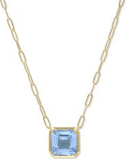 Anzie Cléo Carré Grande Square Pendant Necklace