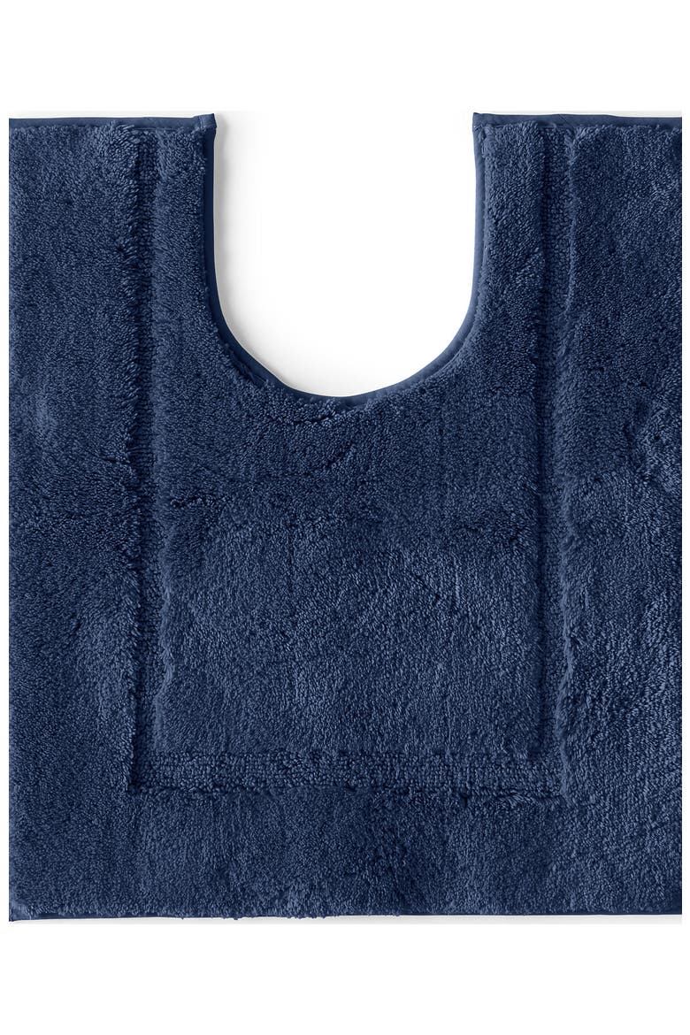 Cotton Non-skid Contour Bath Rug, Alternate, color, Deep Sea Navy