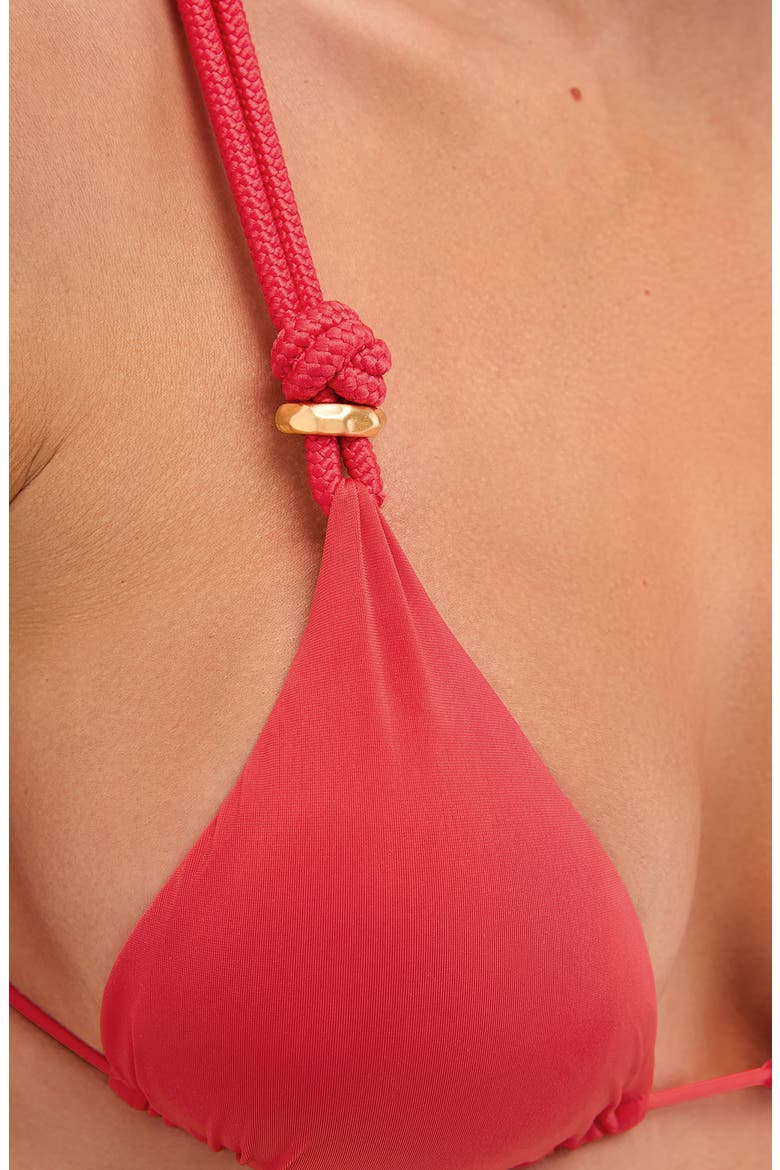 Gal Triangle Bikini Top, Alternate, color, RED