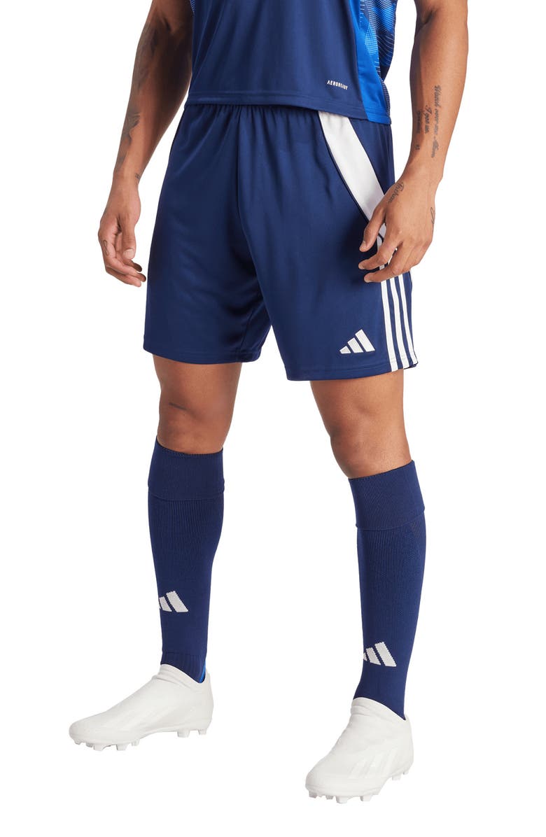 adidas Tiro Shorts, Main, color, Team Navy Blue/ White