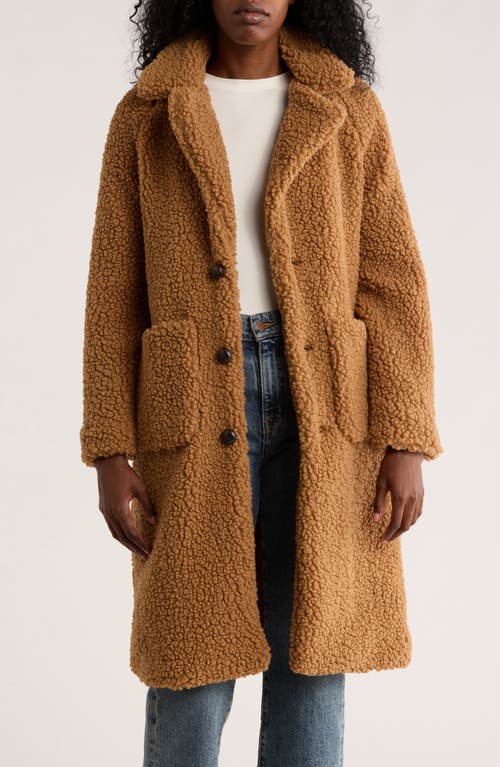Lucky Brand Missy Teddy Coat In Brown