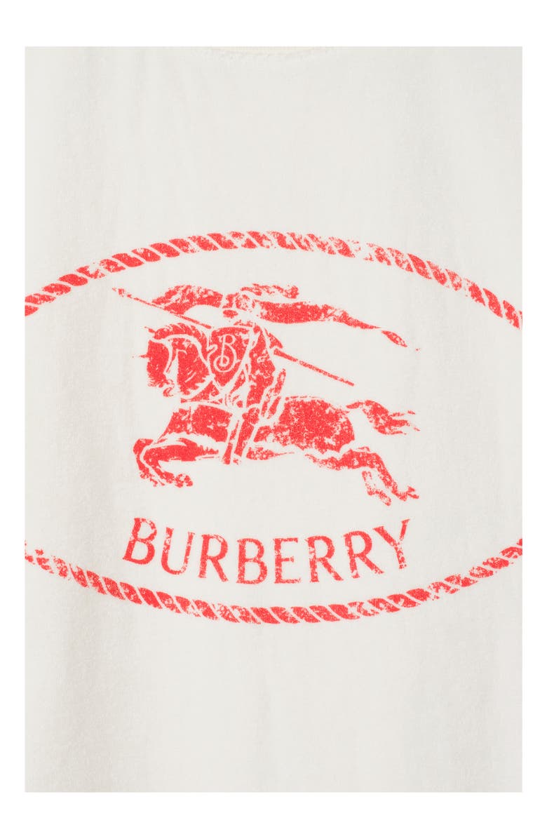 Burberry Knight Stamp Towelling T-shirt, Alternate, color, Chalk White