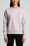 Dalix Heartly Ghost Relaxed Fleece Crewneck Sweatshirt