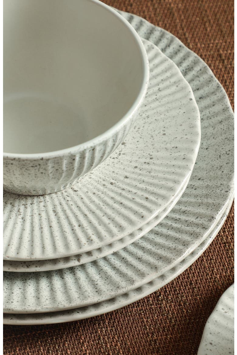 Arlo Stoneware 12-Piece Dinnerware Set, Alternate, color, White