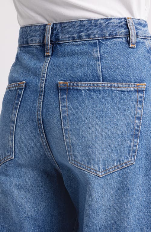 Frame The Slice High Waist Flare Jeans In Blue