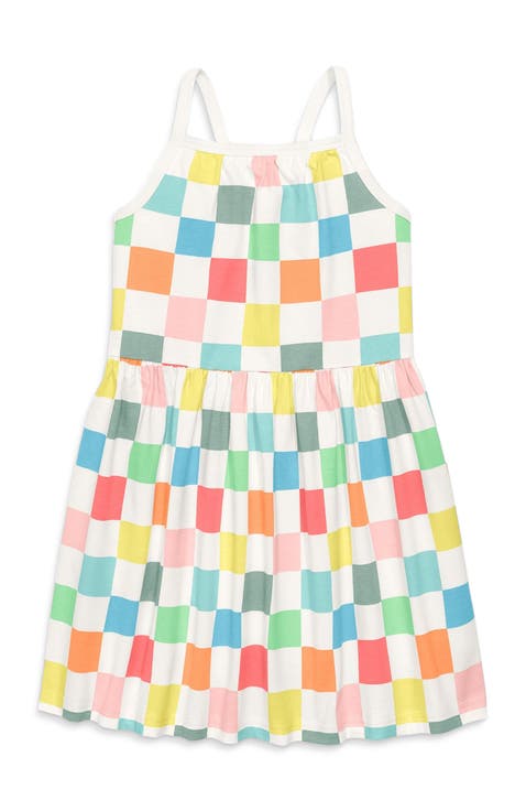 Kids Picnic Dress In Rainbow Patterns (Toddler, Little Kid, Big Kid)