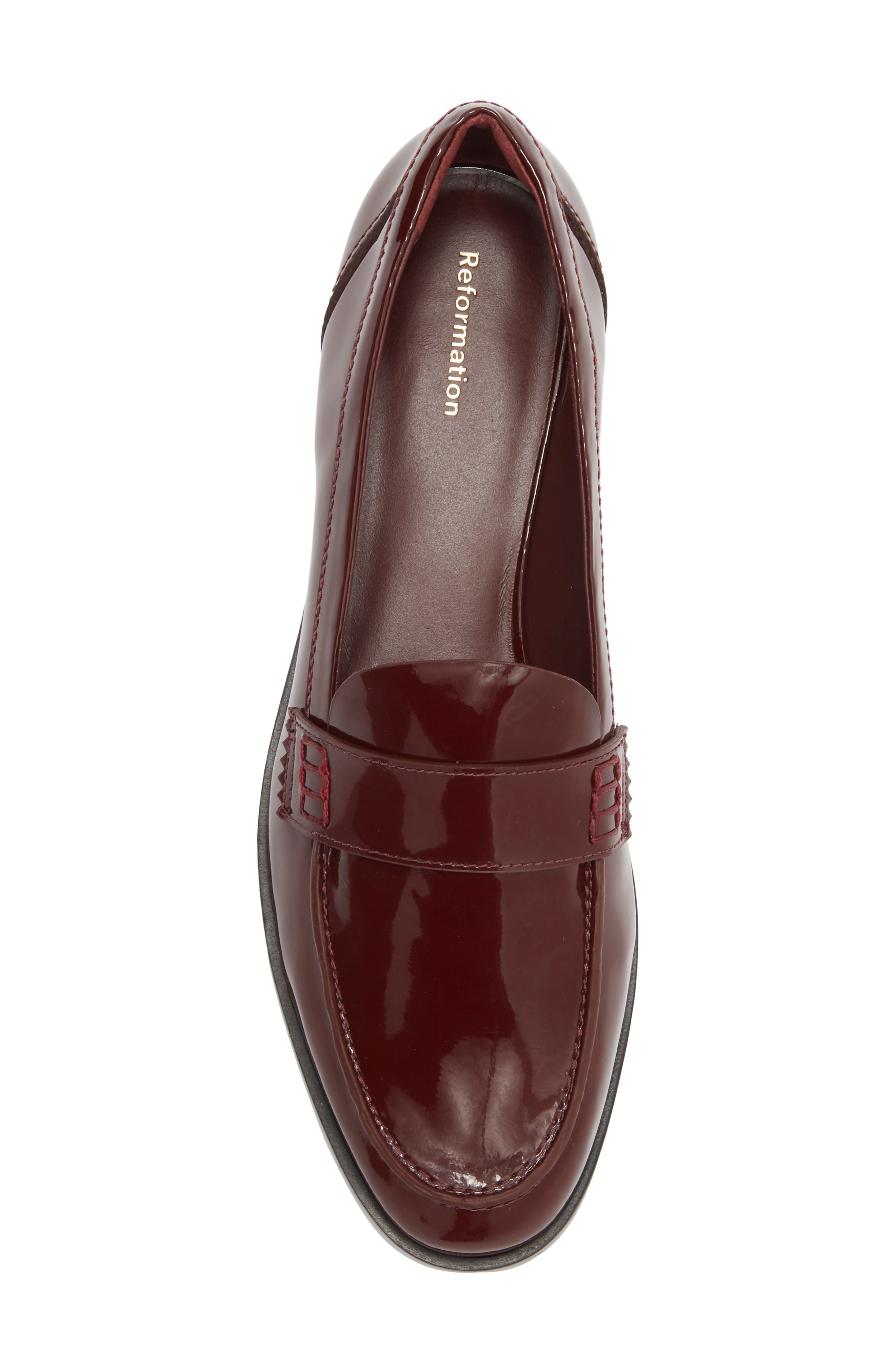 Kaylee Leather Loafer, Alternate, color, RUBY PATENT