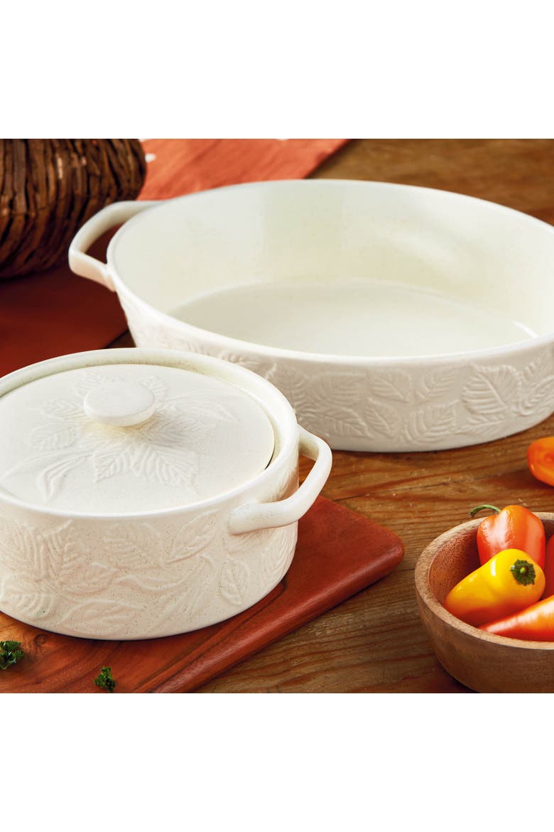 Harvest Oval Baking Dish Ceramic Bakeware for Gatherings, Alternate, color, Brown