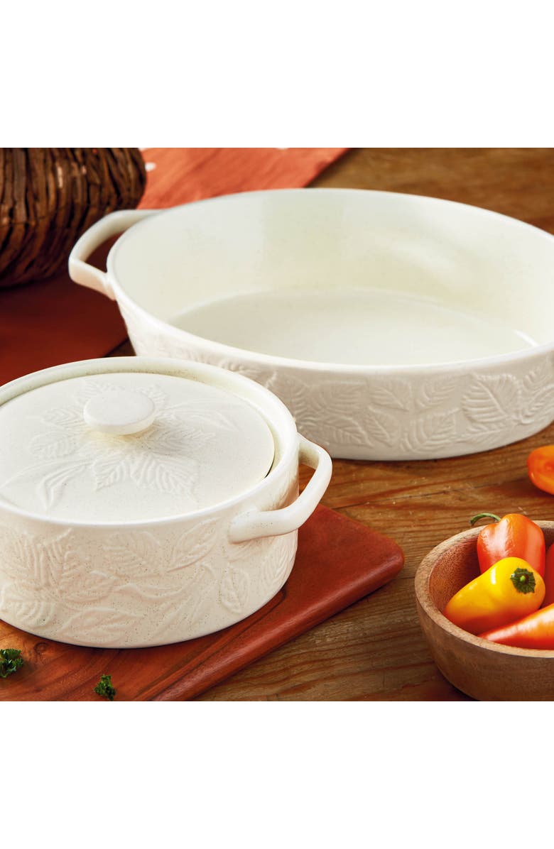 tag Harvest Oval Baking Dish Ceramic Bakeware for Gatherings, Alternate, color, Brown