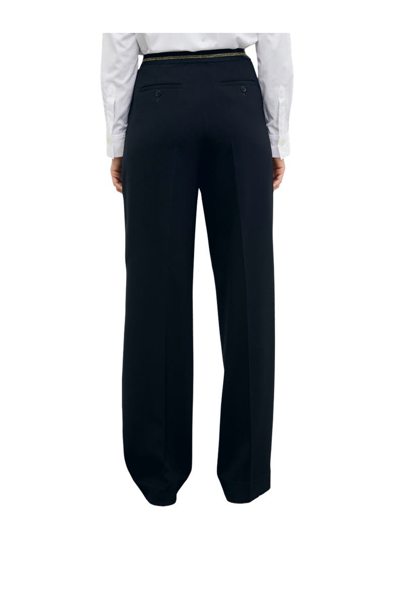 Mili Wide Leg Tailored Trousers, Alternate, color, Black