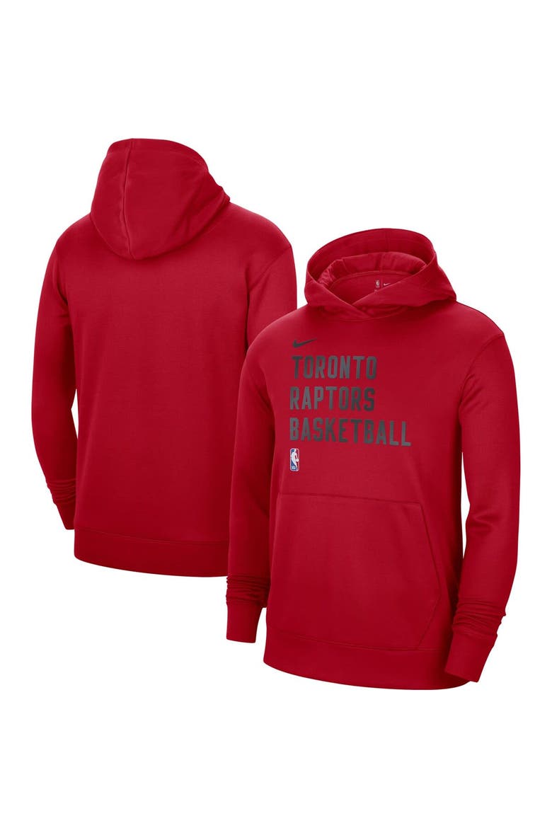 Unisex Nike Red Toronto Raptors 2023/24 Performance Spotlight On-Court Practice Pullover Hoodie, Alternate, color, Red