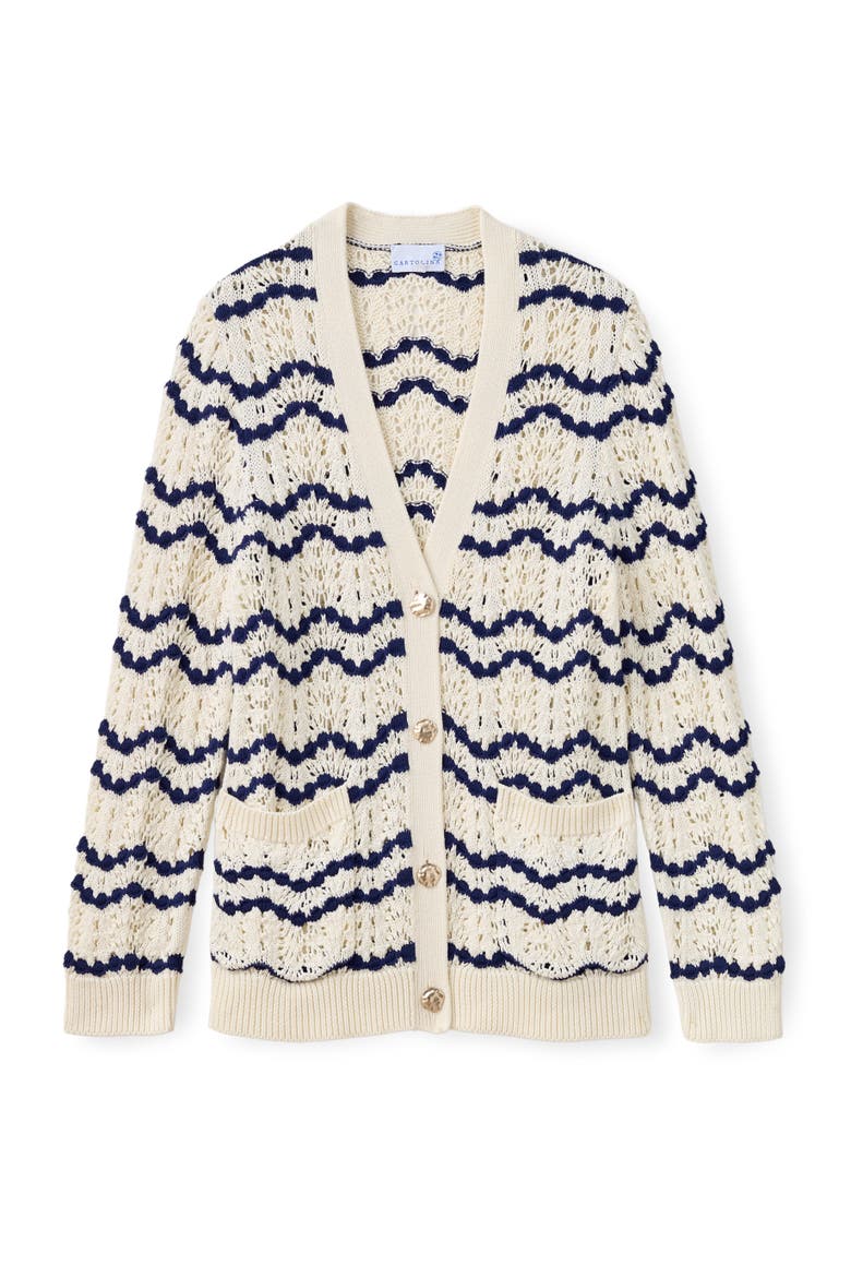 Hadwen Pointelle Cardigan, Main, color, Blue