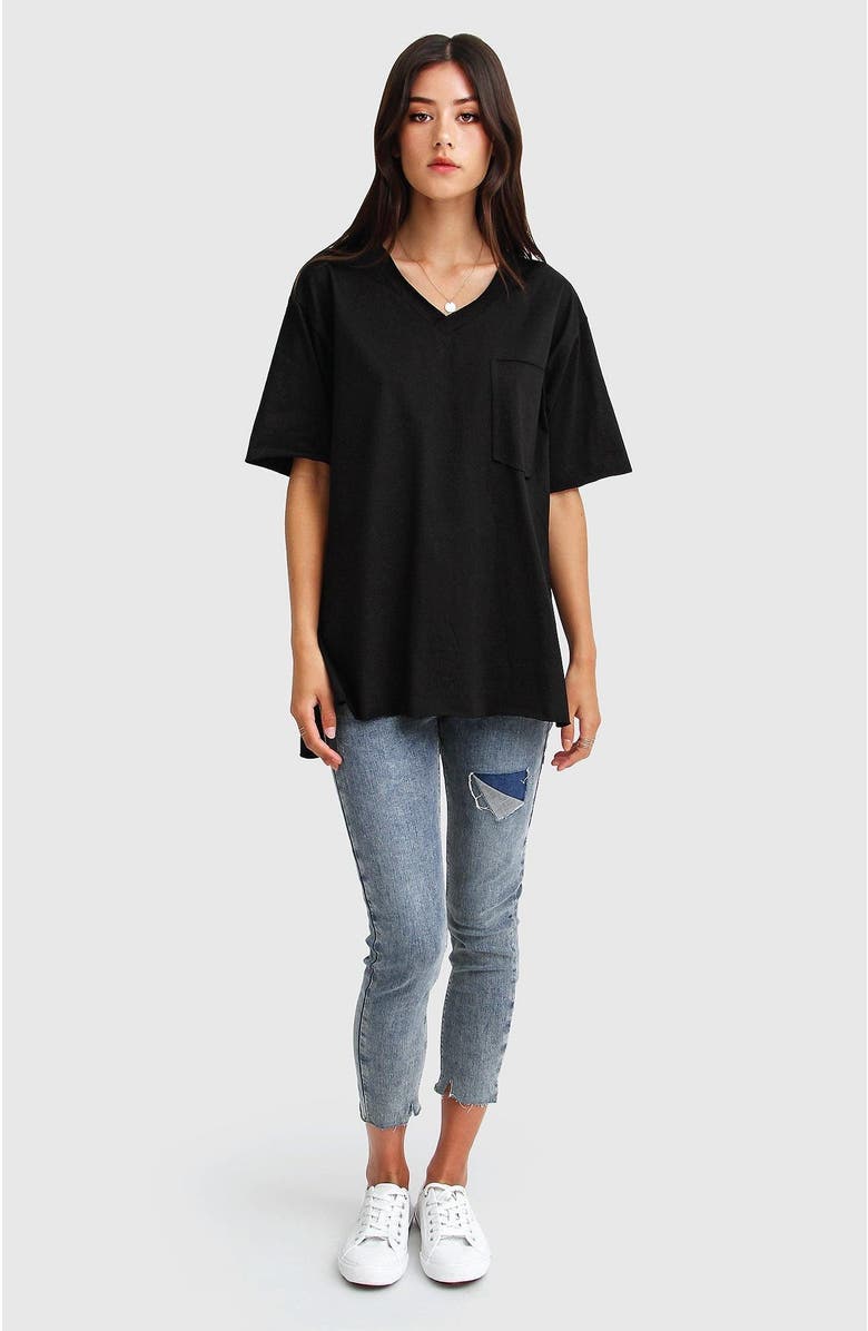 Belle & Bloom Brave Soul Oversized T-Shirt, Alternate, color, Black