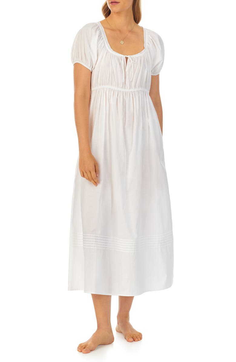 Eileen West Lace Trim Cotton Lawn Ballet Nightgown, Main, color, 
