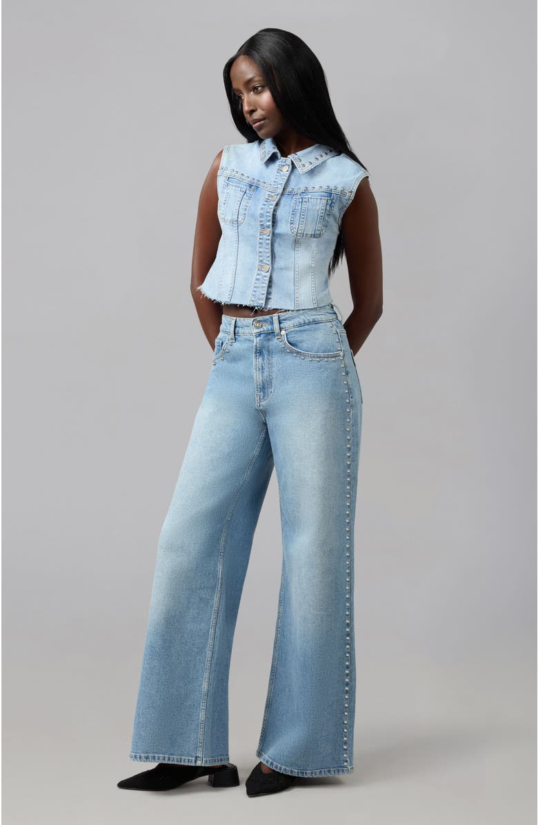 Lola Denim Milan Ultra High Rise Wide Leg Jeans, Alternate, color, Studden Whimsy Blue