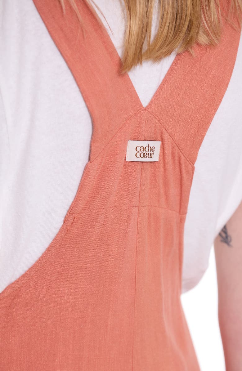 Cache Coeur Maternity Shorts Overall Eloise, Alternate, color, Apricot