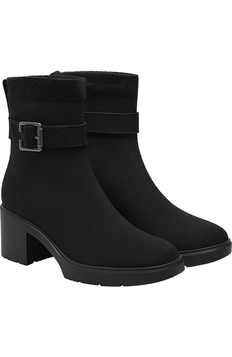 VIVAIA Square-Toe Water-Repellent Heeled Boots, Main, color, Black