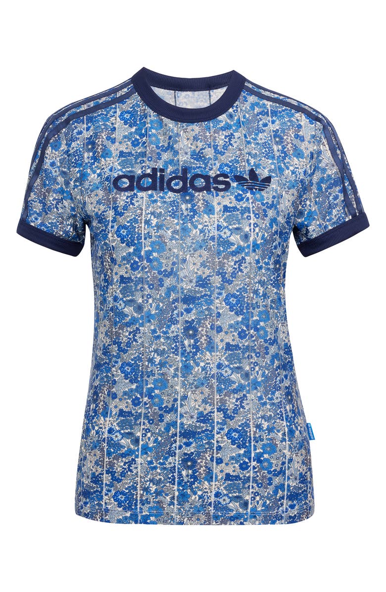 adidas Originals x Liberty London Cali Recycled Polyester T-Shirt, Alternate, color, 