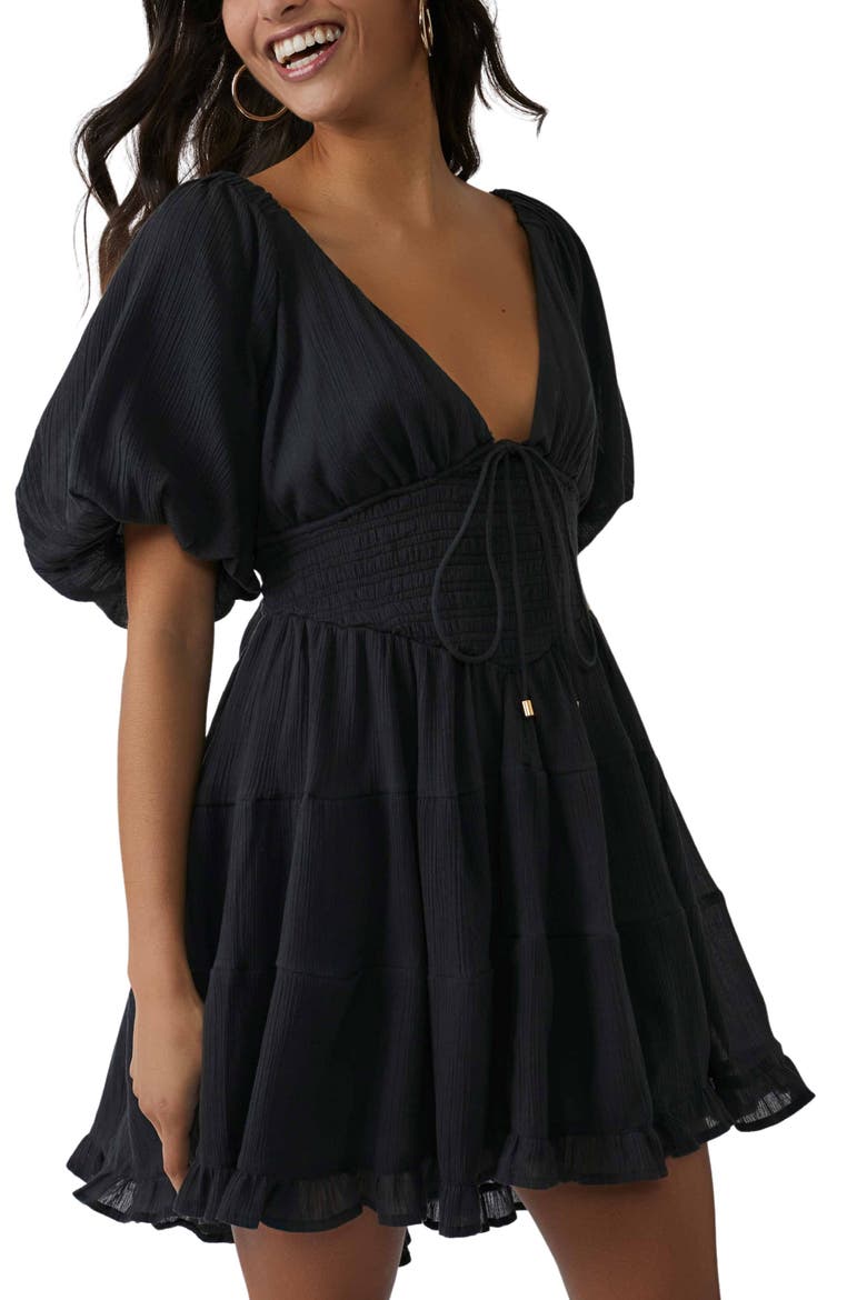 Perfect Day A-Line Minidress, Alternate, color, WASHED BLACK