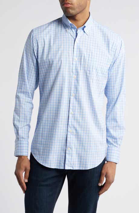 Peter Millar Albert Crown Lite Check Performance Button-Down Shirt