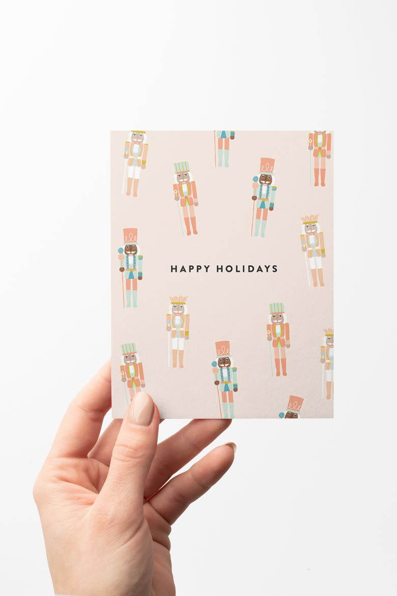 Pinkmas Nutcracker Holiday Pattern Gift Bag Card Set, Alternate, color, Pinkmas Holiday Pattern