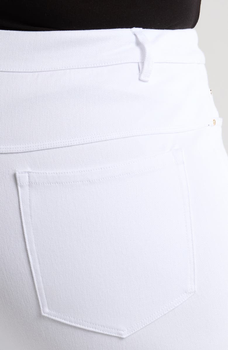 Lysse Yori Eyelet Fringe Hem Crop Straight Leg Jeans, Alternate, color, White